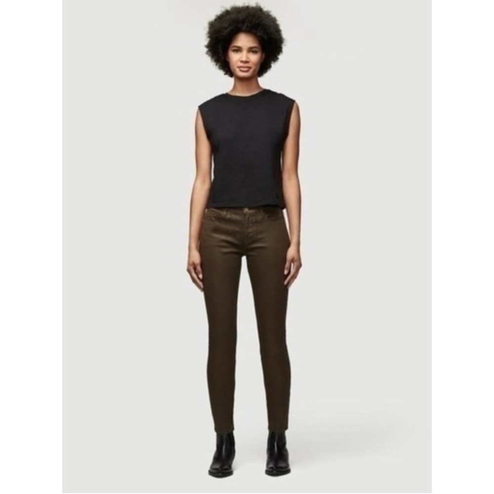 NWT FRAME DENIM LE HIGH COATED SKINNY JEANS IN MILITARY